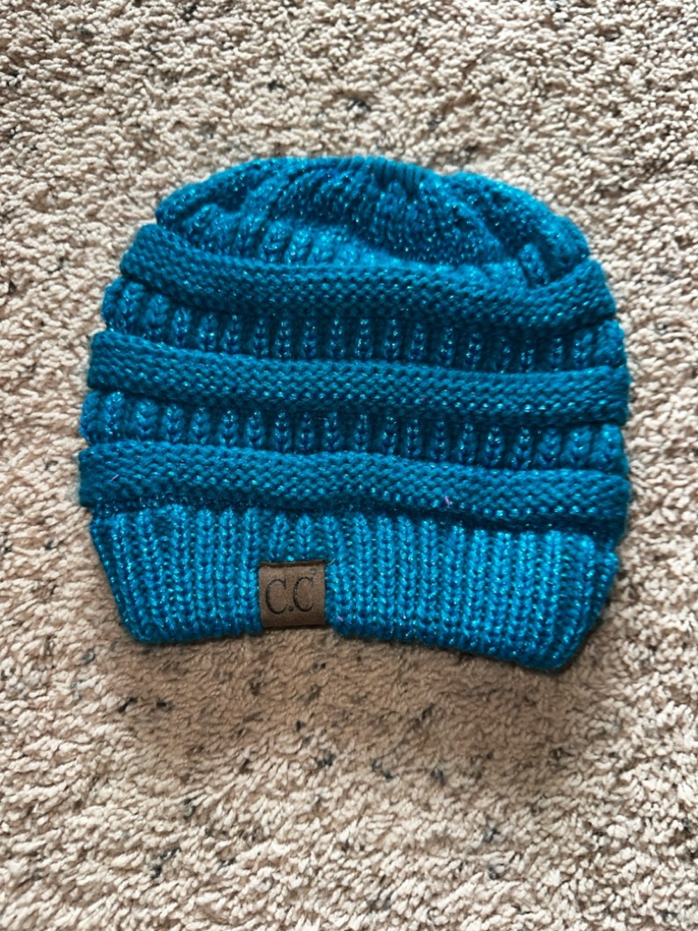C.C Kids Teal Knit Beanie - Bright Teal Winter Hat